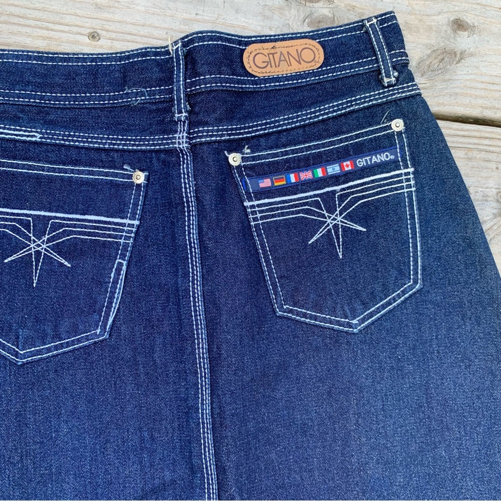 VINTAGE Gitano denim midi skirt